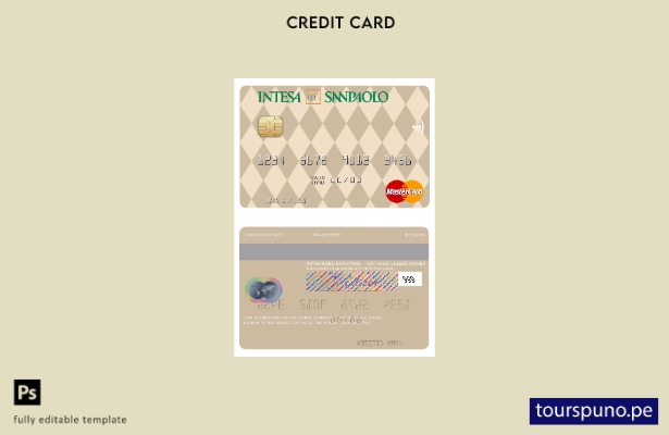 lista para imprimir plantilla de mastercard Italia Intesa Sanpaolo